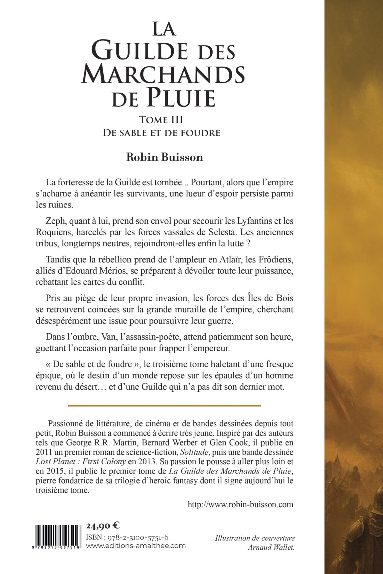 La Guilde des Marchands de Pluie - Tome 3 : De sable et de Foudre – Image 2