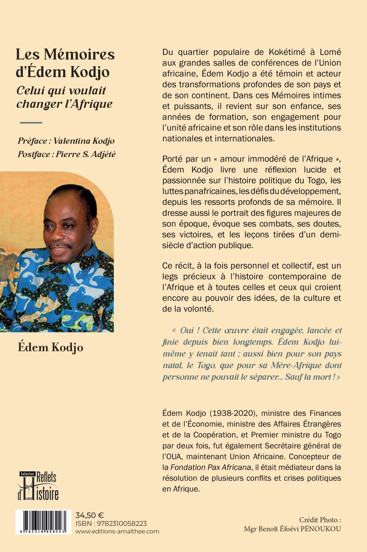 Les Mémoires d’Édem Kodjo : Celui Qui Voulait Changer l’Afrique – Image 3